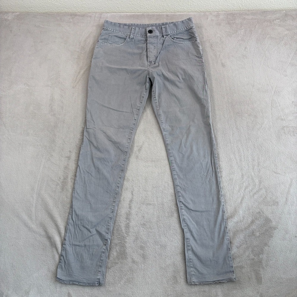 James Perse Brushed Twill 5‎ Pocket Pants in Grey Men 30x33 UNHEMMED Slim $325